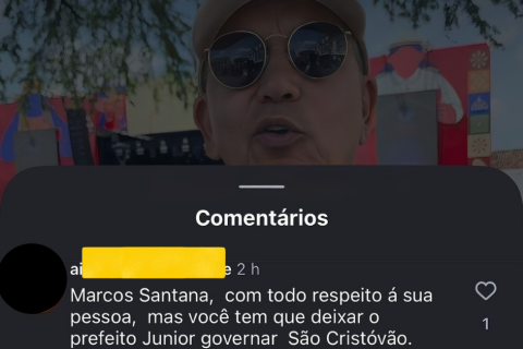 "DEIXE JÚLIO GOVERNAR" - SOLICITA USUÁRIA DO INSTAGRAM